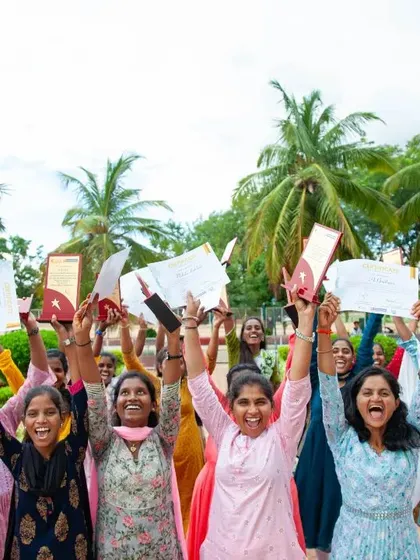 Pure joy and accomplishment. This is the moment our first cohort of the Female Athlete Leadership Programme celebrates their graduation, holding up the certificates that mark the beginning of their journey as community leaders and role models.