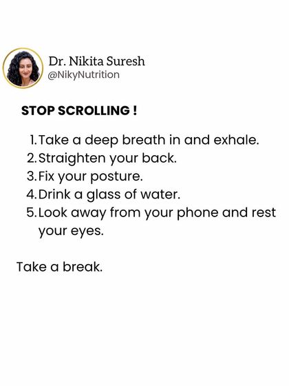 Stop scrolling for a moment. Take a deep breath, fix your posture, drink some water, and rest your eyes. You deserve a break.