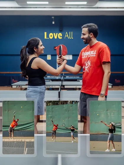 A pre-wedding shoot should be about you. This couple's love for sports became the heart of our session, filled with playful competition and genuine laughter. It's your story, your way.