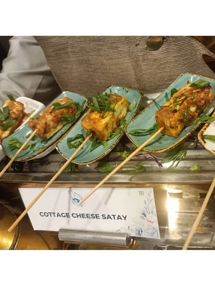 Cottage Cheese Satay being served at a house party. My goal is to bring the same level of quality and presentation from my corporate events to your intimate gatherings.