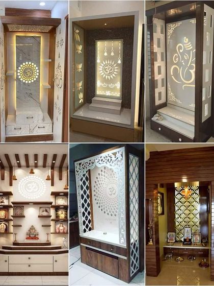 Bengaluru Interiors - Space-Saving Furniture Solutions Pooja Room Designs photo 7