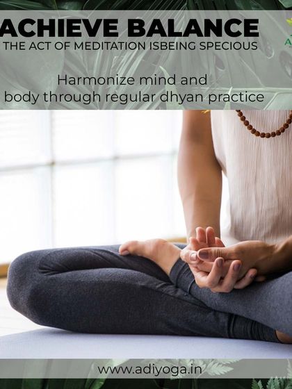 Achieve balance by harmonizing mind and body through regular dhyan, or meditation practice. This image captures the essence of finding stillness.