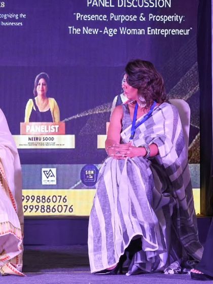 Engaged in a deep discussion with fellow panelists. We explored the themes of presence, purpose, and prosperity for the new-age woman entrepreneur, covering both the challenges and opportunities.