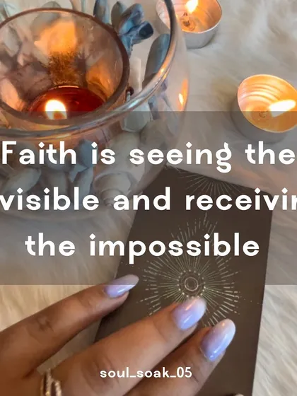 What is faith? It is seeing the invisible and believing in the impossible. This is a reminder that even when the path is unclear, your faith is the light that will guide you.