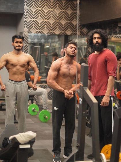 A group shot with clients in the gym. We are a community dedicated to natural bodybuilding and mutual growth.