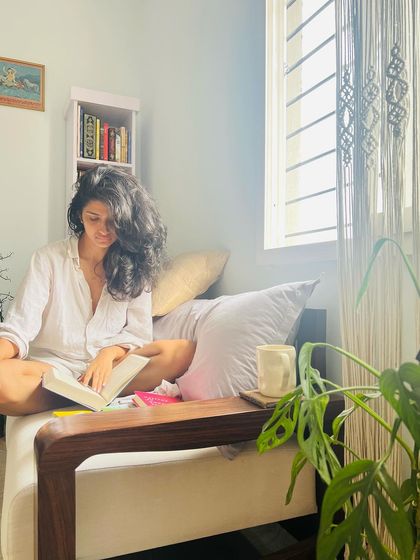 Reading is my antidote to chaos. Here I am at home, diving into a book and finding order in the words of others.