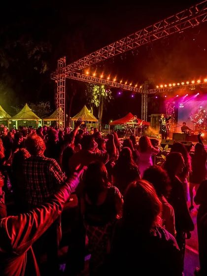 The crowd at Bangalore Club, dancing the night away to our Sufi fusion beats.
