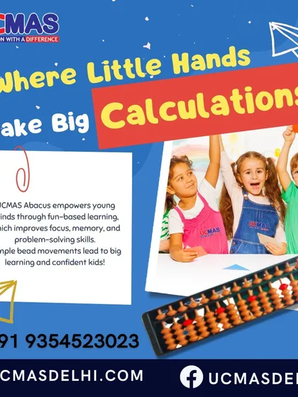 At UCMAS, we believe in the principle of "little hands, big calculations." Our fun-based learning approach uses simple bead movements to develop powerful focus, memory, and problem-solving skills.