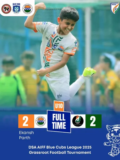 Our U10s fought hard for a nail-biting 2-2 draw against BBFS, with Ekansh and Parth finding the net.