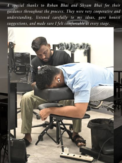 "They were very cooperative and understanding, listened carefully to my ideas, gave honest suggestions, and made sure I felt comfortable at every stage." The client-artist collaboration.