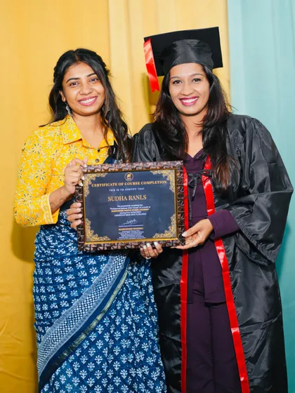This student's hard work paid off. Congratulations on your graduation.