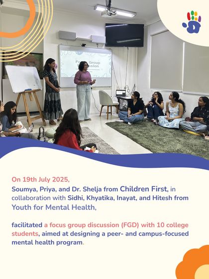 In collaboration with Youth for Mental Health, our team facilitated a focus group discussion with college students. The aim was to co-design a peer- and campus-focused mental health program, putting youth voices at the center.