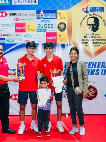 Gaurav Natekar, a seven-time national tennis champion, presenting an award at a tournament we organized. We believe in learning from the best.
