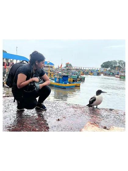 Just me and my new friend, the Masked Booby, hanging out at the harbor.