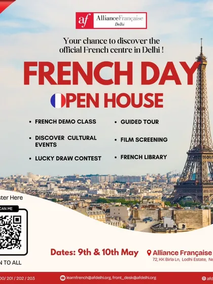 Our French Day Open House is your chance to immerse yourself in French culture. With free entry, you can enjoy a guided tour, attend a film screening, explore our French library, and learn all about our courses and exams.