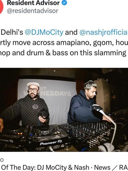 A tweet from Resident Advisor sharing our Mix of The Day. The mix covers a wide range of genres, from amapiano and gqom to hip-hop and drum & bass.