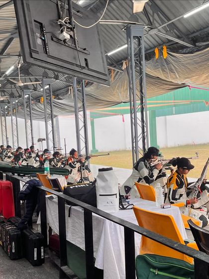 A wide shot of the All India University Games in Chandigarh, a major event for university-level athletes.