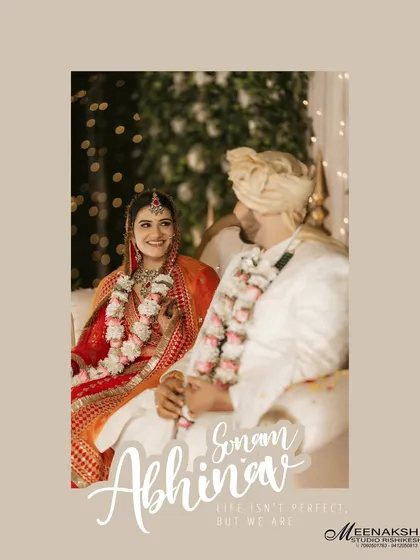 A sweet, candid moment of the bride and groom seated during their wedding ceremony. The natural smiles and loving glances are what make these photos so special.