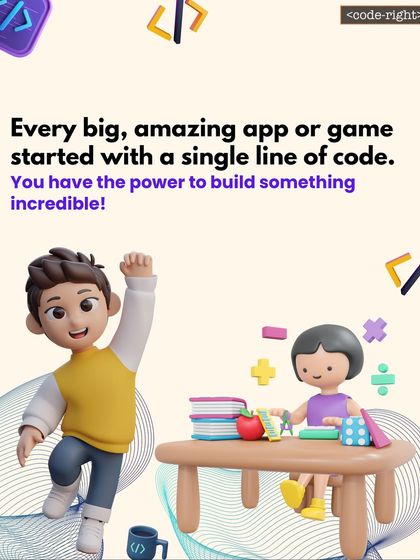 Every great app or game started with a single line of code. I share this message to inspire children and show them that they have the power to build something incredible with the problem-solving skills they learn.