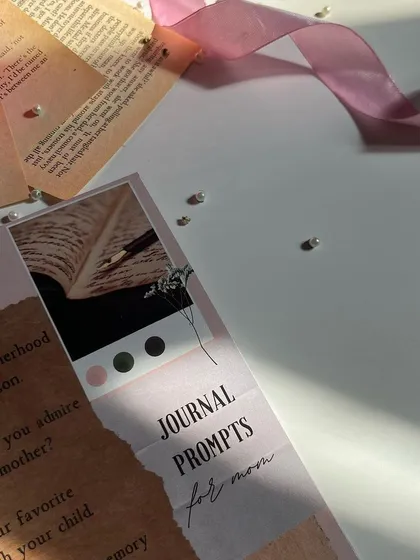 The journal prompts page designed specifically for moms to reflect on their journey.