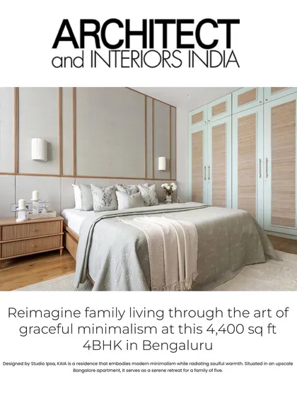 We were thrilled to have our KAIA project featured in Architect and Interiors India, showcasing how we reimagine family living through the art of graceful minimalism in this 4,400 sq ft Bengaluru apartment.
