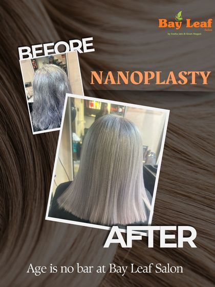 Age is no bar to beautiful hair. This client's Nanoplasty transformation shows how we can take grey, frizzy hair and make it smooth, shiny, and youthful again.