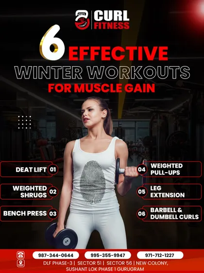 Winter is a great time for muscle gain. This guide lists 6 effective workouts, including deadlifts, bench presses, and weighted pull-ups, to focus on during the colder months.