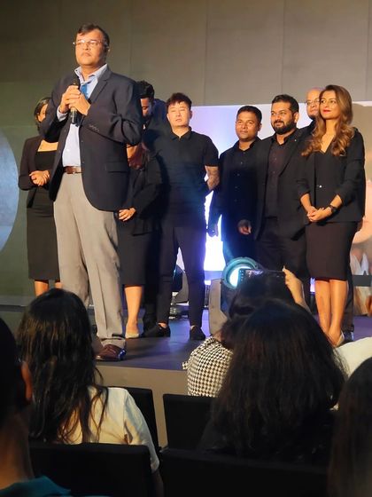 On stage with the L'Oreal education team. Being part of these events helps me grow as a professional hairstylist.