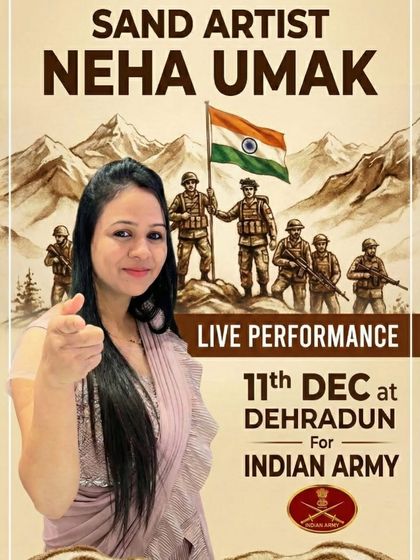 A poster for another live performance in Dehradun for the Indian Army. I am always ready to tell the stories of our soldiers' valor.
