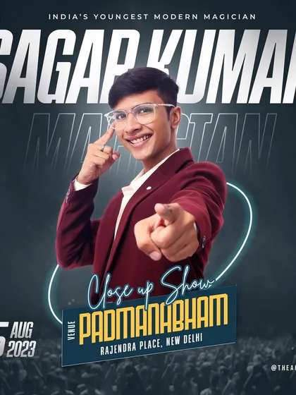 Announcing a close-up show at Padmanabham, New Delhi. Get ready to be amazed.