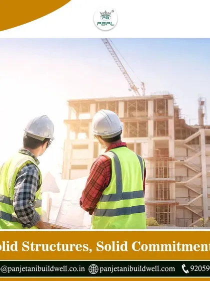 Solid structures are built on solid commitments. Our team is seen here on a high-rise construction site, reviewing plans and ensuring every detail aligns with our standards for quality and safety.