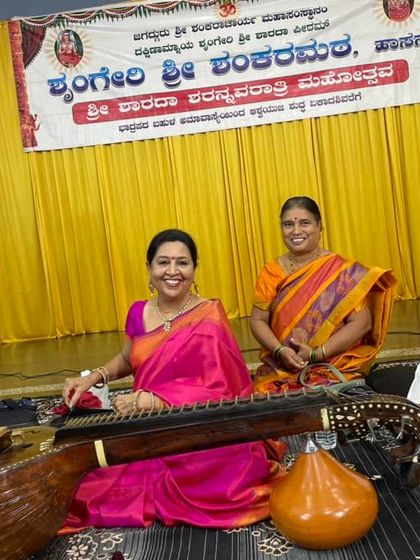 A happy moment during my Vijayadashami concert at Sringeri Shankar Mutt in Hassan. Ending the Dasara festival with music in front of Sharadamba was a beautiful experience.