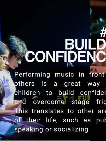 Benefit #2: It builds confidence. Performing in front of others, even in a small class setting, helps children overcome stage fright and builds self-esteem.