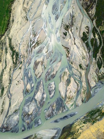 The Spiti River, seen from directly above, looks like the veins of the earth. This abstract drone shot highlights the natural patterns and textures of the Himalayan landscape.