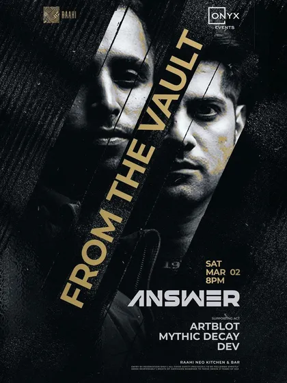 A duplicate of the "From The Vault" flyer with Answer.
