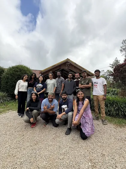 Posing in front of a cozy homestay, this group is all smiles. Our trips are about the complete experience, from the trail to the comfortable stay where you can relax and bond.