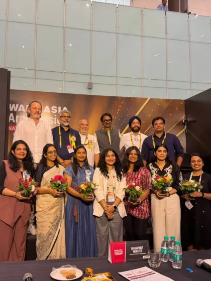A group photo of the finalists and jury at the WADE Asia awards. A proud moment to be among such talented women in design.