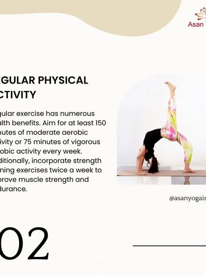 A tip for staying healthy: aim for at least 150 minutes of moderate aerobic activity or 75 minutes of vigorous activity every week.
