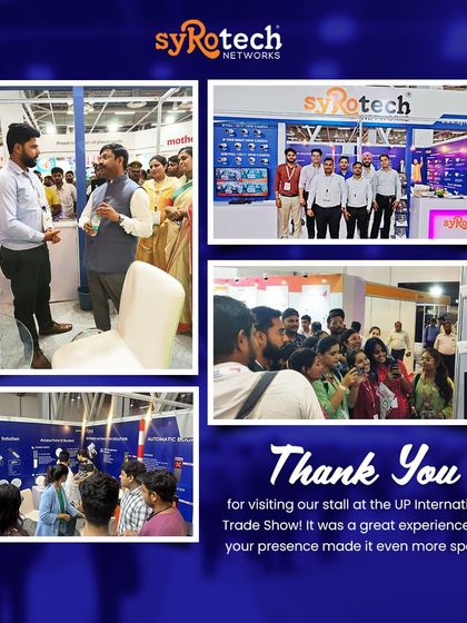 A collage thanking visitors for stopping by our stall at the UP International Trade Show. Your presence and engagement made the event special for us.
