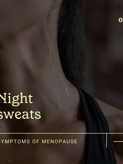 A visual focusing on night sweats as a symptom of menopause.