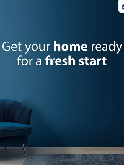 A perfectly executed solid deep blue wall provides a rich, uniform finish, creating a sense of calm and elegance. This is the kind of flawless result you can expect when you hire us for your home painting project.