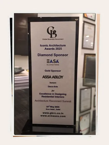 It was an honor to accept the award for residential interior excellence at the Architecture Reconnect Summit. This recognition celebrates dedication to creating meaningful spaces.