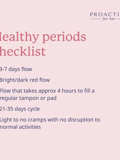 Here's a healthy periods checklist. While cycles vary, this guide can help you spot what's normal for you versus what might need a doctor's attention.