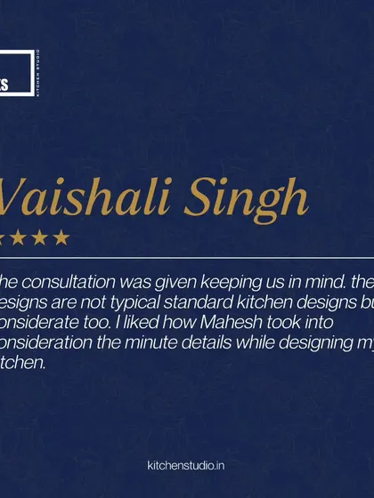 Vaishali Singh highlights our considerate, non-standard designs and how our designer took into account minute details for her kitchen.