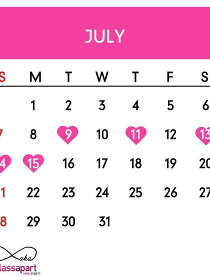 Auspicious wedding dates for July 2024.