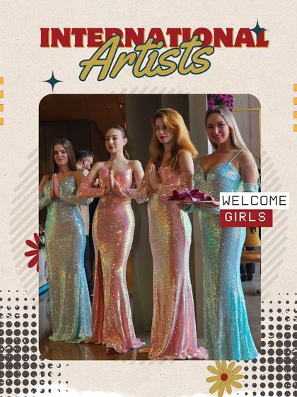 A warm, traditional welcome with a global touch. Our international welcome girls greet guests with a graceful 'namaste'.