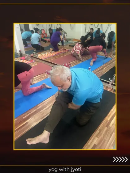Every stretch is a step toward strength. This student is in a low lunge, a great pose for opening the hips and strengthening the legs.