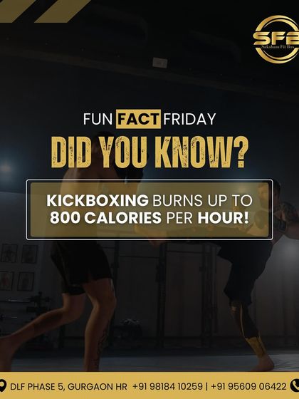 Fun Fact Friday: Did you know kickboxing burns up to 800 calories per hour? It's a high-energy, full-body workout that melts fat and sharpens your reflexes.