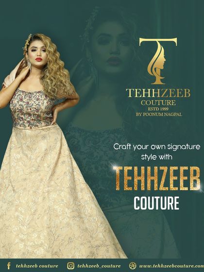 Craft your own signature style with our custom outfits. This beautiful beige gown is a perfect canvas for us to create your dream look.