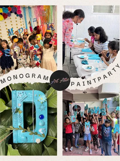 Personalization is everything! At our Monogram Paint Parties, every child gets to design a beautiful piece of art with their own initial. It’s a keepsake they'll be proud to display in their room.